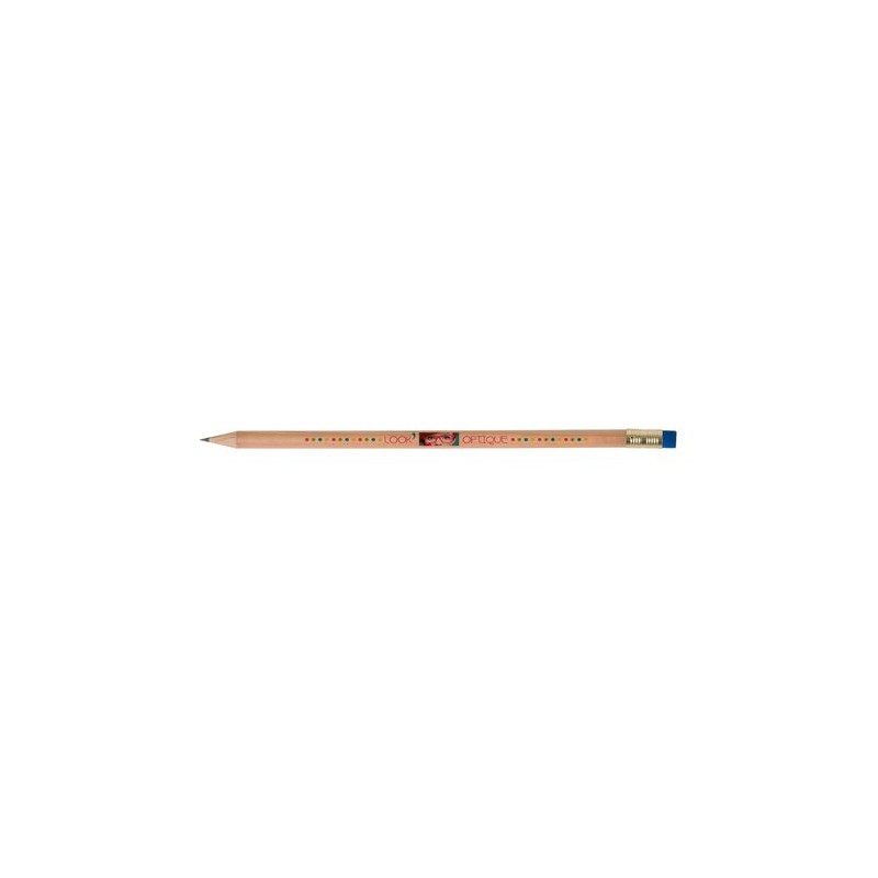 Crayon rond incolore de 17,6 cm personnalisable Prestige Nat objet publicitaire robuste