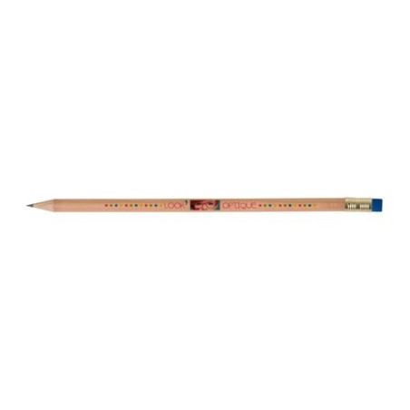 Crayon rond incolore de 17,6 cm personnalisable Prestige Nat objet publicitaire robuste