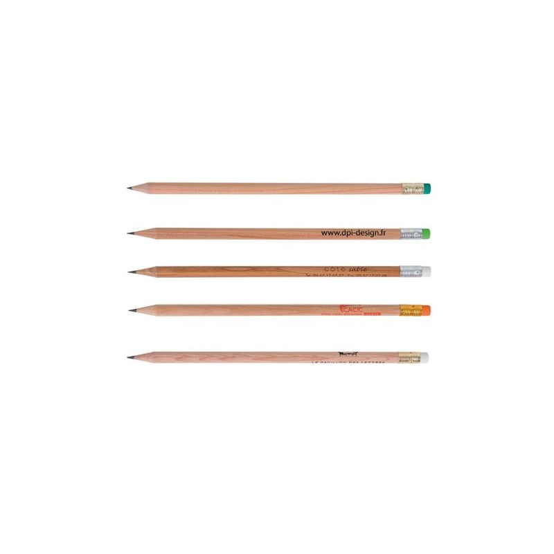 Crayon rond incolore de 17,6 cm personnalisable Prestige Nat personnalisation sur mesure