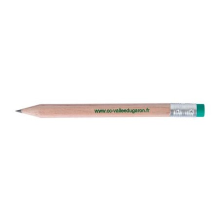 Crayon hexagonal  et personnalisable 8,7 cm Incolore T Gomme goodies publicitaire événementiel