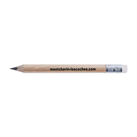 Crayon hexagonal  et personnalisable 8,7 cm Incolore T Gomme marquage laser ultra précis