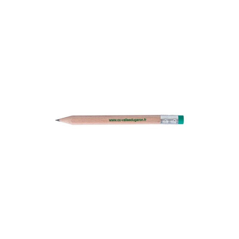 Crayon hexagonal  et personnalisable 8,7 cm Incolore T Gomme objet promotionnel éco-responsable