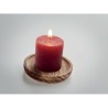 Bougeoir rond personnalisé avec bougie - PENTAS Matières : cire Couleurs : rouge goodies entreprise design
