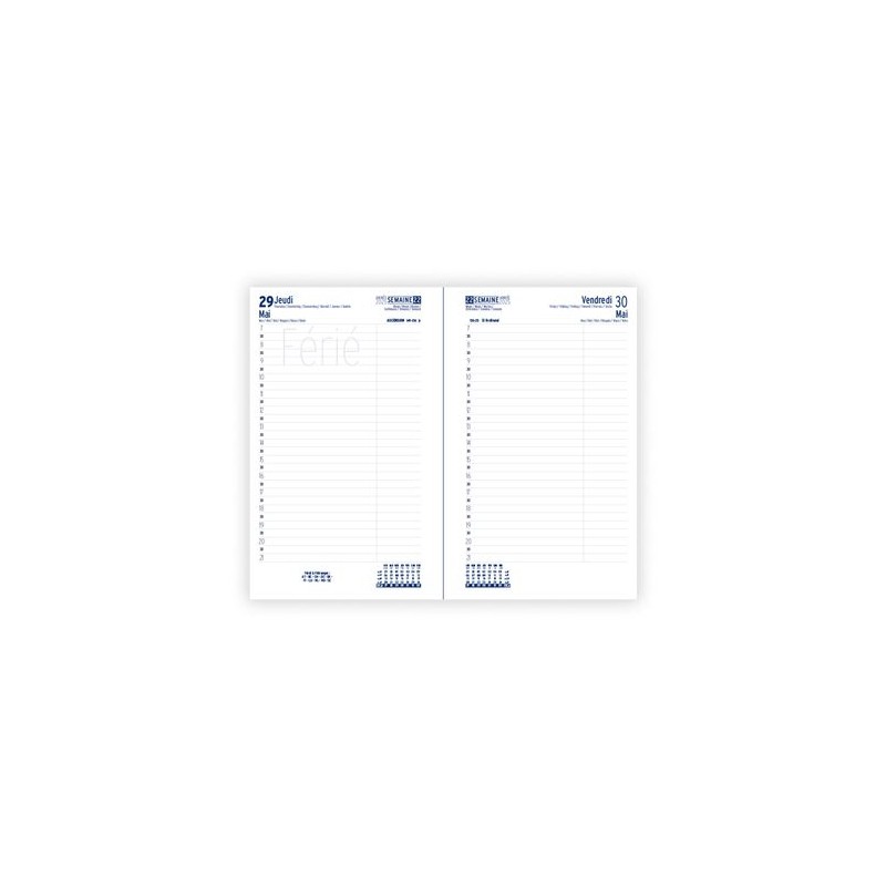 Agenda de caisse personnalisée  2025 - GAMME PRO INA 21 Couleurs : bleu Matières : papier (FSC) livraison express 24h 48h