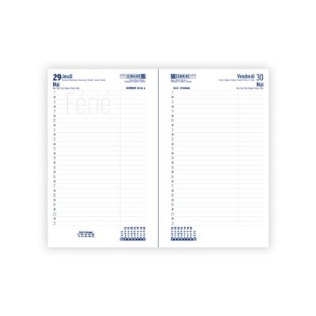 Agenda de caisse personnalisée  2025 - GAMME PRO INA 21 Couleurs : bleu Matières : papier (FSC) livraison express 24h 48h