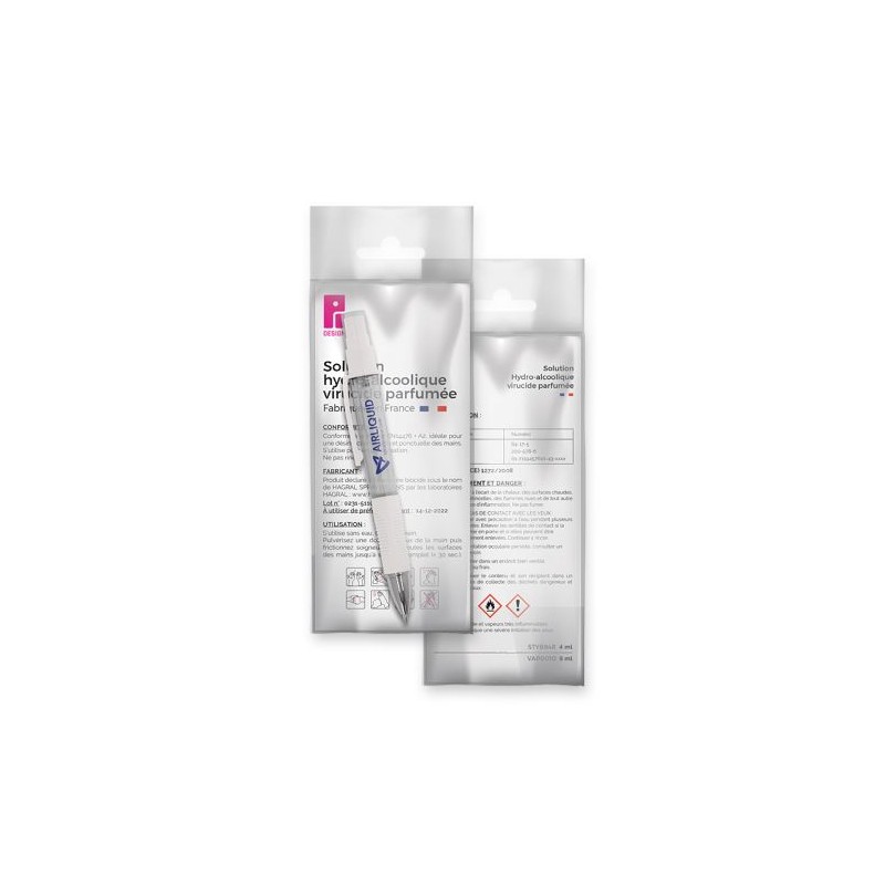 Stylo bille hydroalcoolique vaporisateur 4 ml personnalisé cadeau collaborateur premium