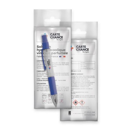 Stylo bille hydroalcoolique vaporisateur 4 ml personnalisé accessoire événementiel unique
