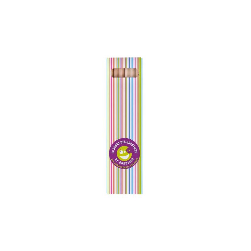 Étui Éco-responsable Personnalisable pour 12 Crayons Aquarellables - 17,6 cm marquage laser ultra précis