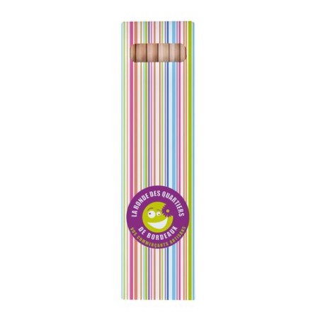 Étui Éco-responsable Personnalisable pour 12 Crayons Aquarellables - 17,6 cm marquage laser ultra précis