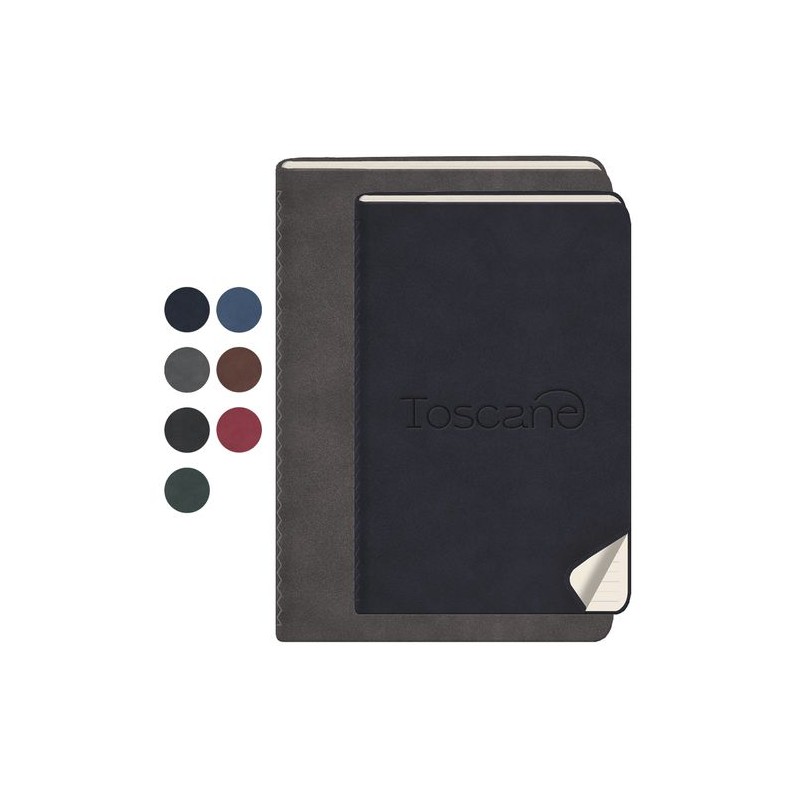 Carnet Personnalisable Éco-responsable - Cahier TOSCANE Couleurs : bleu royal Matières : papier (FSC) personnalisation rapide en
