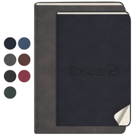 Carnet Personnalisable Éco-responsable - Cahier TOSCANE Couleurs : bleu royal Matières : papier (FSC) personnalisation rapide en