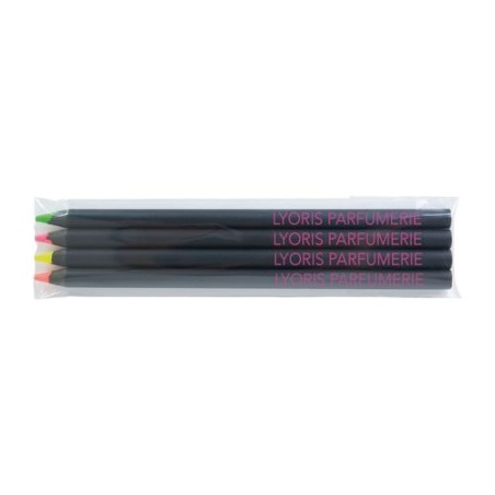 Sachet de 4 surligneurs noirs 17,6 cm - Objets Publicitaires