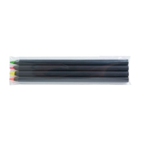 Sachet de 4 surligneurs noirs 17,6 cm - Objets Publicitaires cadeau entreprise pas cher