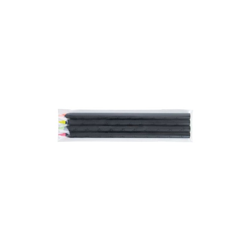 Sachet de 4 surligneurs noirs 17,6 cm - Objets Publicitaires livraison express 24h 48h
