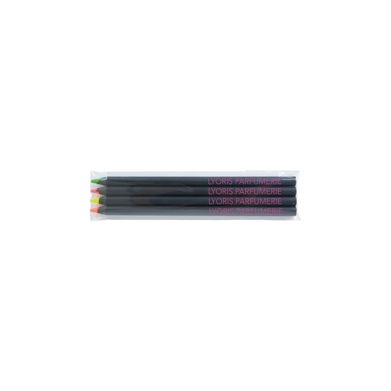 Sachet de 4 surligneurs noirs 17,6 cm - Objets Publicitaires cadeau collaborateur premium
