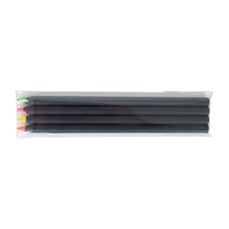 Sachet de 4 surligneurs noirs 17,6 cm - Objets Publicitaires goodies entreprise design
