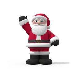 Père Noël Gonflable Personnalisable - PLV Festive Matières : polyester