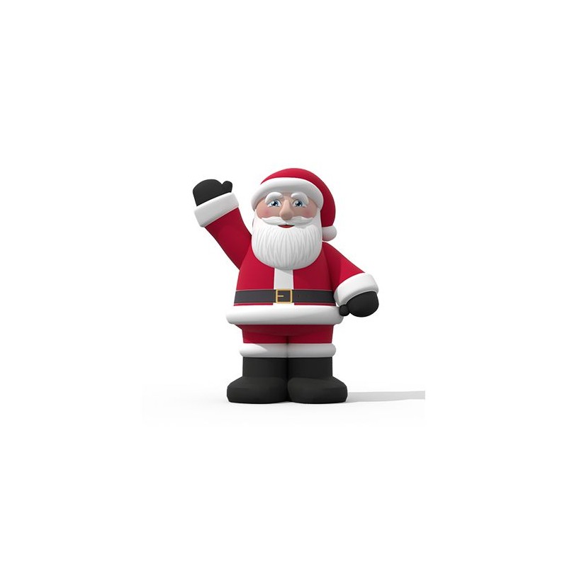 Père Noël Gonflable Personnalisable - PLV Festive Matières : polyester