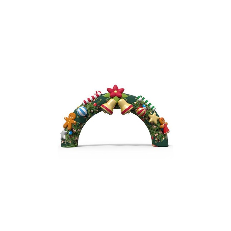 Père Noël Gonflable Personnalisable - PLV Festive Matières : polyester cadeau entreprise pas cher
