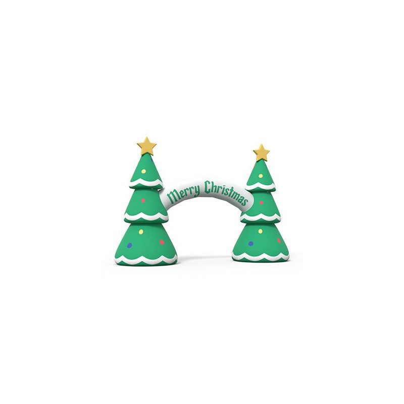 Père Noël Gonflable Personnalisable - PLV Festive Matières : polyester marquage laser ultra précis