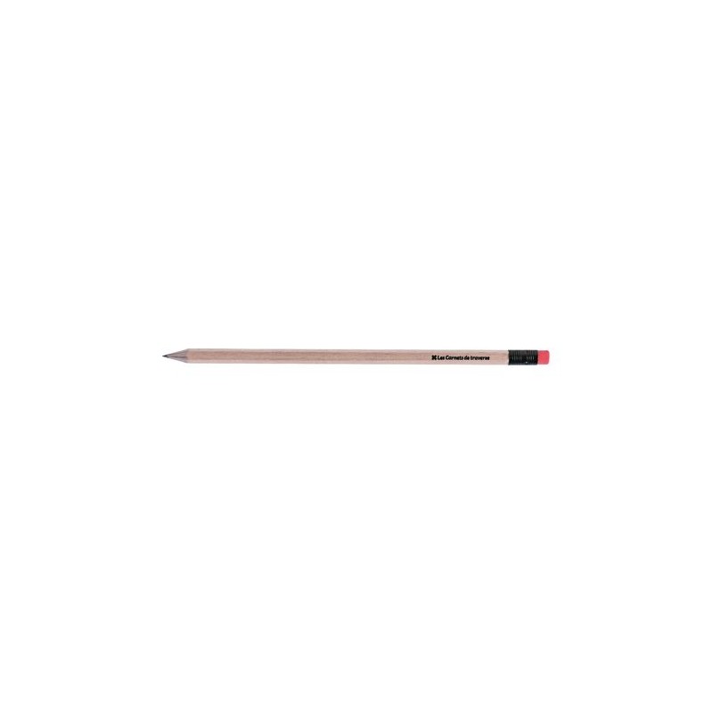 Crayon hexagonal  17,6 cm - personnalisé ECO HEXA Incolore T Gomme cadeau collaborateur premium