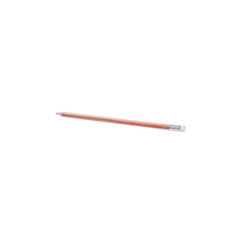 Crayon hexagonal  17,6 cm - personnalisé ECO HEXA Incolore T Gomme accessoire événementiel unique