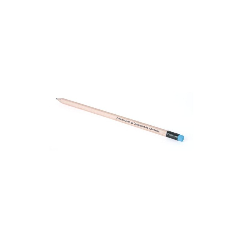 Crayon hexagonal  17,6 cm - personnalisé ECO HEXA Incolore T Gomme impression logo haute qualité