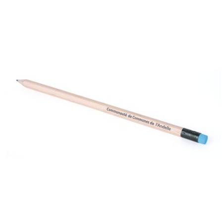 Crayon hexagonal  17,6 cm - personnalisé ECO HEXA Incolore T Gomme impression logo haute qualité