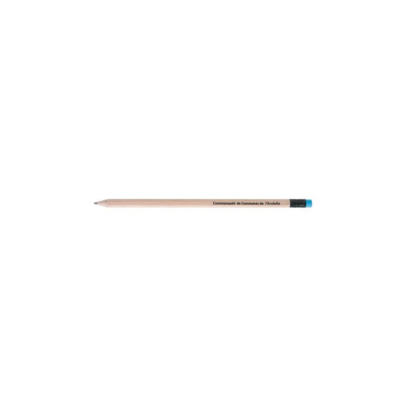 Crayon hexagonal  17,6 cm - personnalisé ECO HEXA Incolore T Gomme cadeau client original