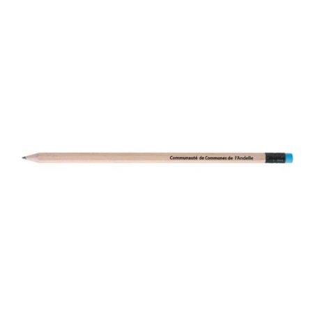Crayon hexagonal  17,6 cm - personnalisé ECO HEXA Incolore T Gomme cadeau client original