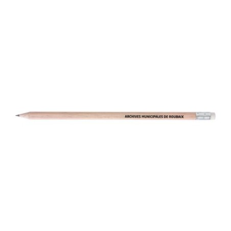 Crayon hexagonal  17,6 cm - personnalisé ECO HEXA Incolore T Gomme objet publicitaire robuste