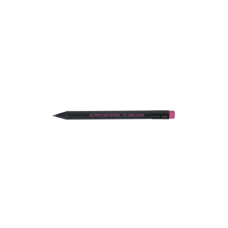 Crayon à papier  personnalisable 8,7 cm Black Rond cadeau entreprise pas cher