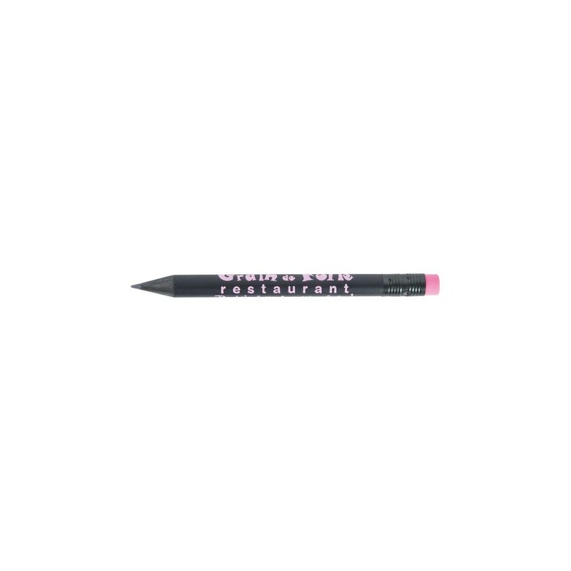 Crayon à papier  personnalisable 8,7 cm Black Rond goodies entreprise design