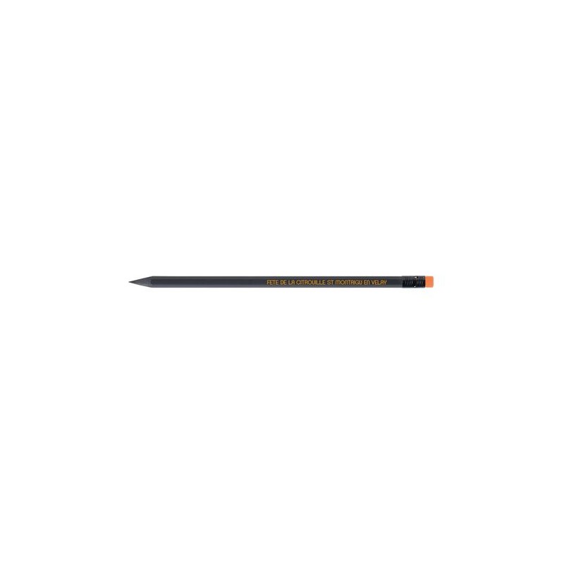 Crayon pratique et élégant 17,6 Panto T en gomme personnalisé Black Hexa objet promotionnel éco-responsable