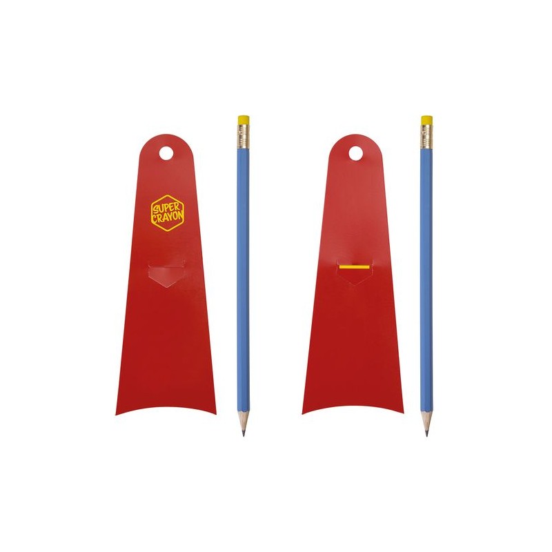 Crayon Éco-responsable Personnalisé Supman - Super Crayon personnalisable avec votre logo