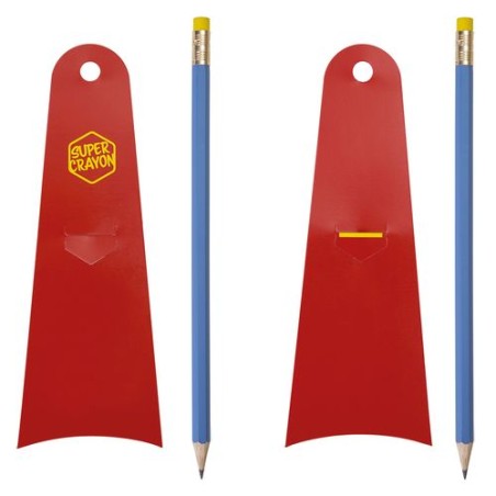 Crayon Éco-responsable Personnalisé Supman - Super Crayon personnalisable avec votre logo