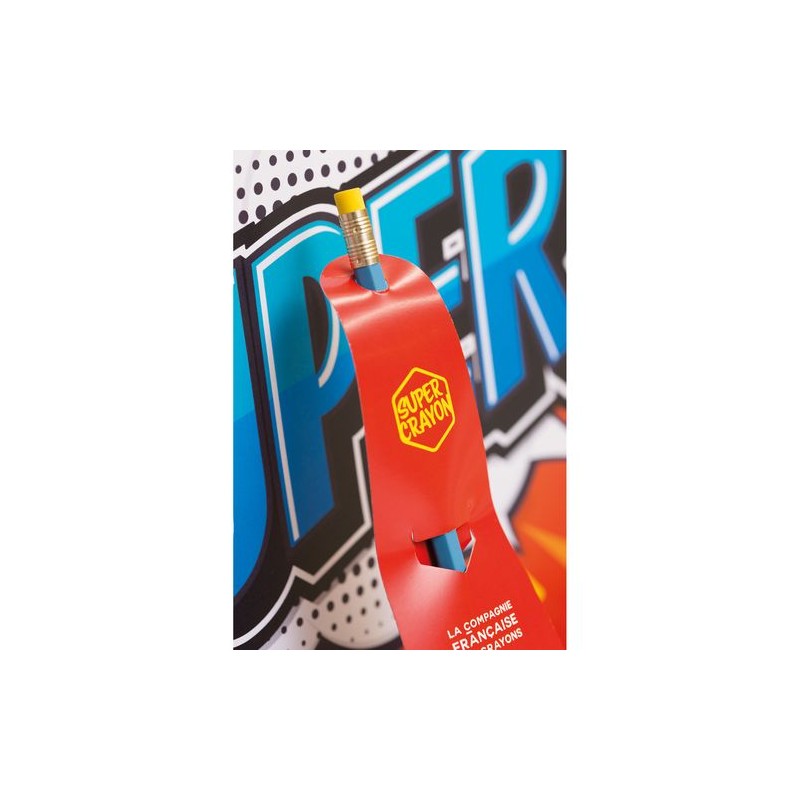 Crayon Éco-responsable Personnalisé Supman - Super Crayon livraison express 24h 48h