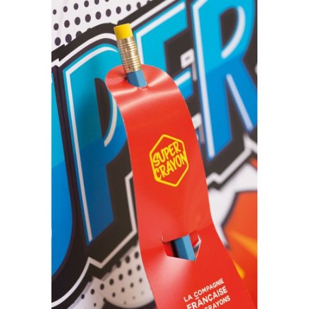 Crayon Éco-responsable Personnalisé Supman - Super Crayon livraison express 24h 48h