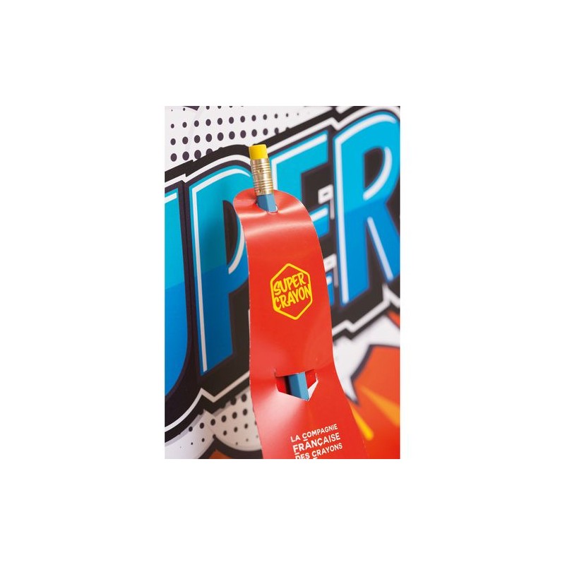 Crayon Éco-responsable Personnalisé Supman - Super Crayon objet promotionnel éco-responsable