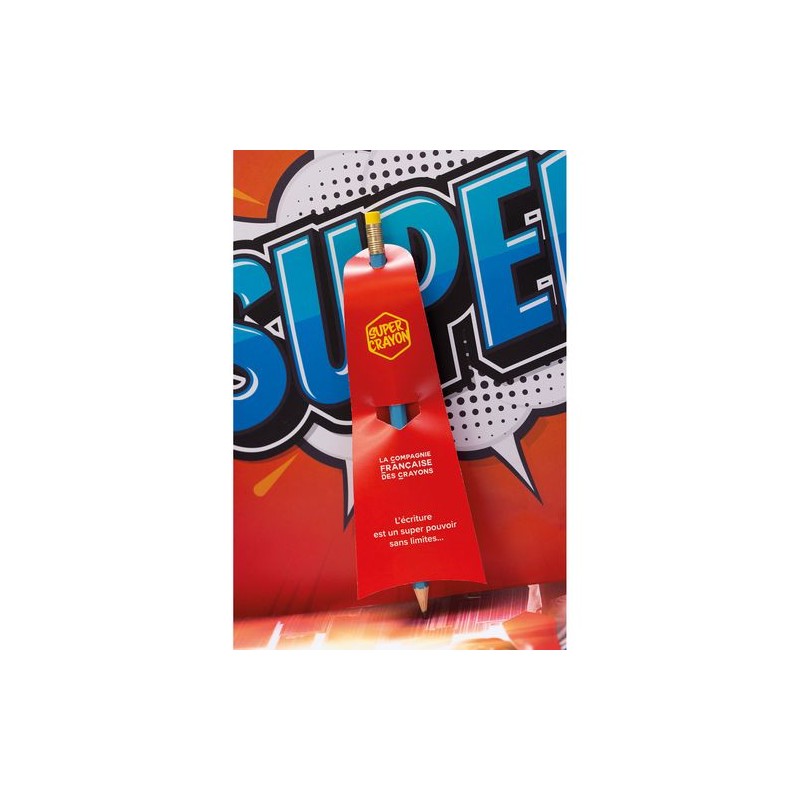 Crayon Éco-responsable Personnalisé Supman - Super Crayon cadeau client original