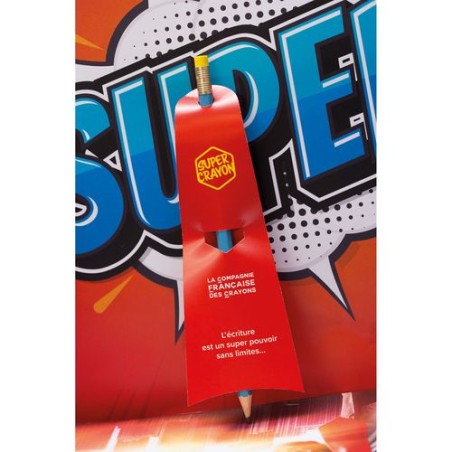 Crayon Éco-responsable Personnalisé Supman - Super Crayon cadeau client original