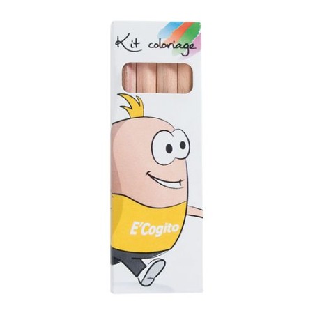Étui Éco-responsable Personnalisable pour 6 Crayons Aquarellables - CR COUL 8,7 personnalisable avec votre logo