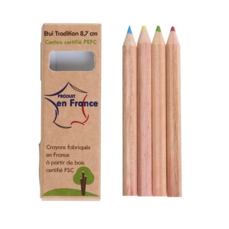 Étui Éco-responsable Personnalisable pour 6 Crayons Aquarellables - CR COUL 8,7 marquage couleur éclatante