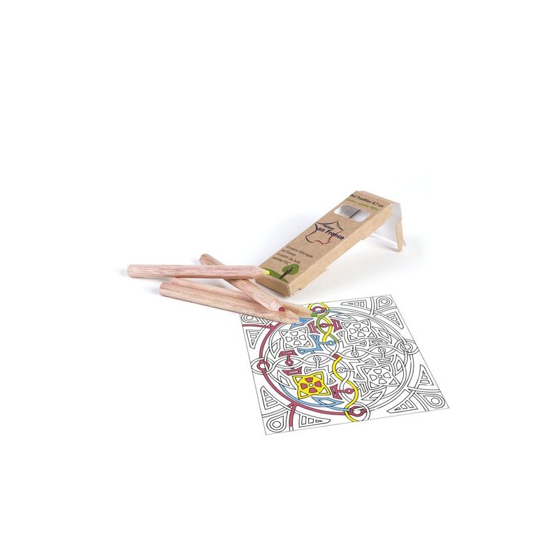Étui Éco-responsable Personnalisable pour 6 Crayons Aquarellables - CR COUL 8,7 impression logo haute qualité