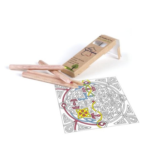 Étui Éco-responsable Personnalisable pour 6 Crayons Aquarellables - CR COUL 8,7 impression logo haute qualité