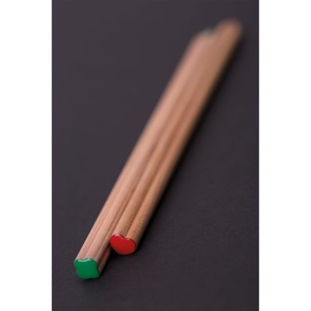 Crayon personnalisé  Trèfle Prestige 17,6 cm Matières : bois Couleurs : vert