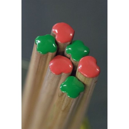 Crayon personnalisé  Trèfle Prestige 17,6 cm Matières : bois Couleurs : vert goodies publicitaire événementiel