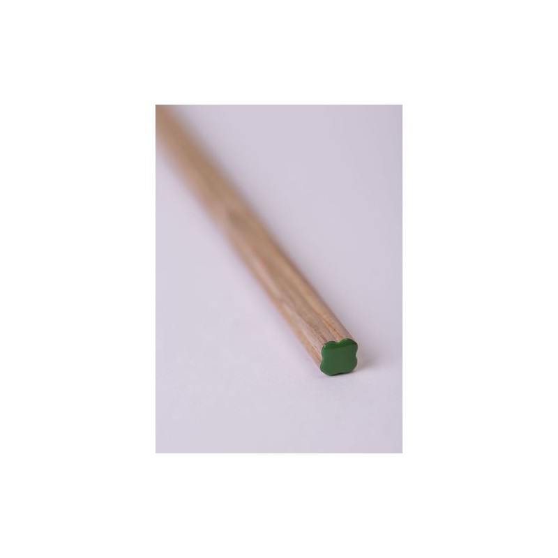 Crayon personnalisé  Trèfle Prestige 17,6 cm Matières : bois Couleurs : vert cadeau entreprise pas cher