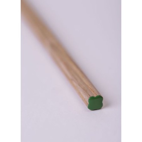 Crayon personnalisé  Trèfle Prestige 17,6 cm Matières : bois Couleurs : vert cadeau entreprise pas cher