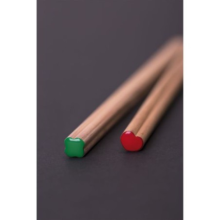 Crayon personnalisé  Trèfle Prestige 17,6 cm Matières : bois Couleurs : vert goodies entreprise design